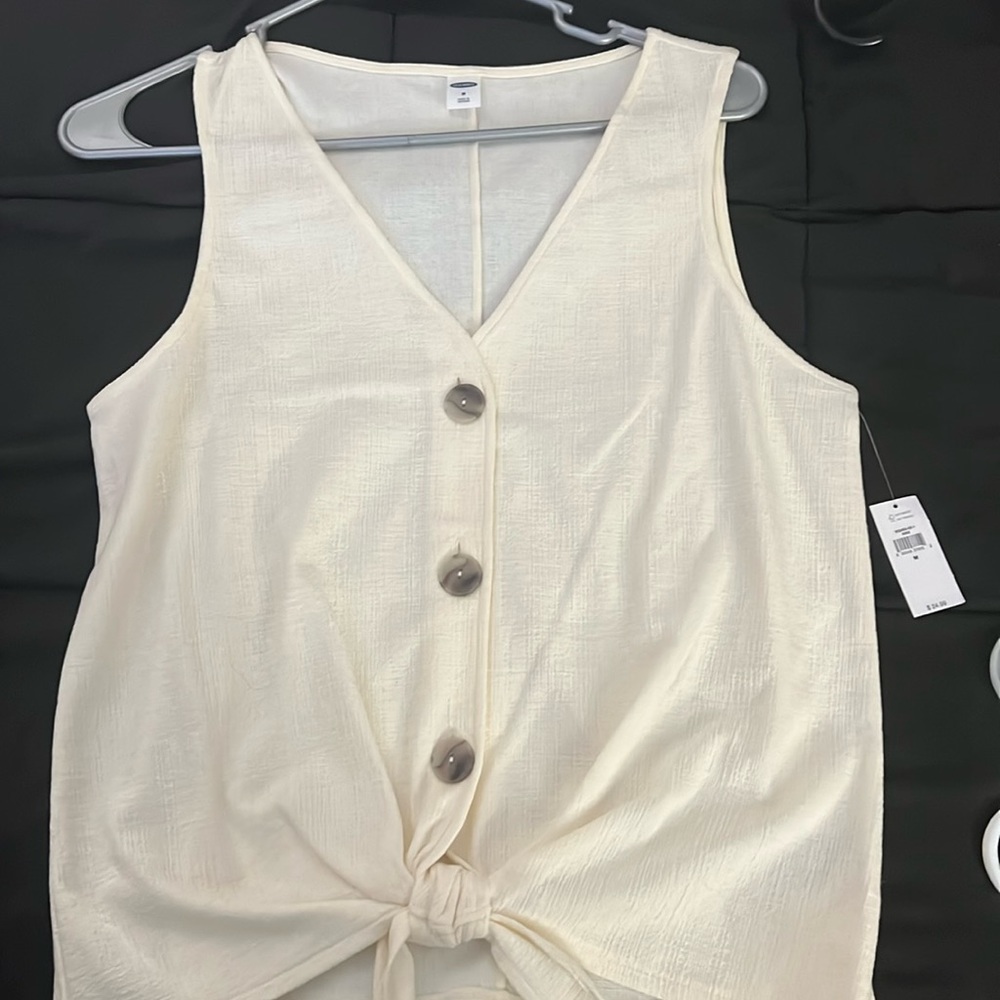 Button down tank top